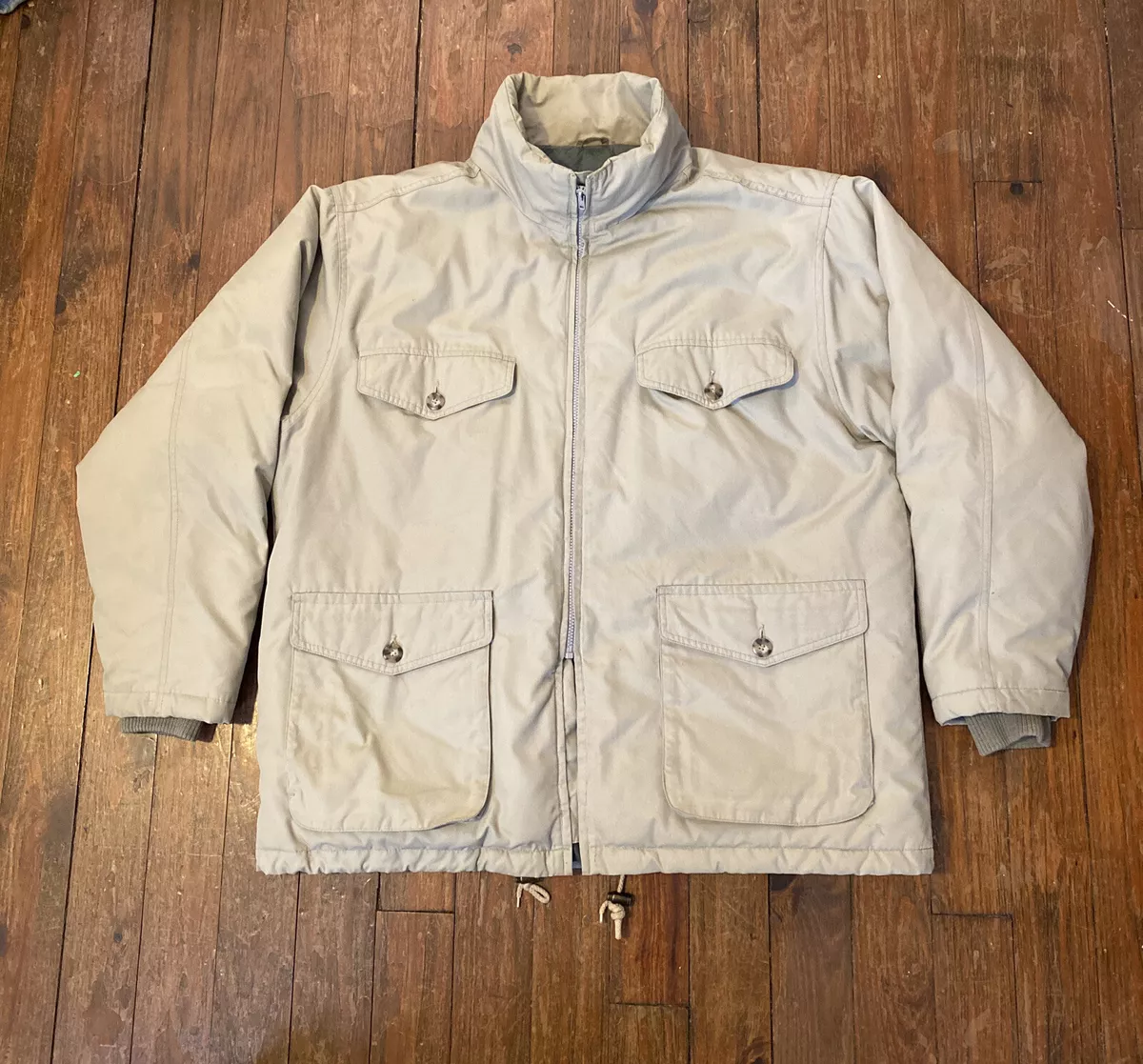 Vintage 70s 80s Eddie Bauer Goose Down Zip Up Puffer Jacket Size XL / XXL Talon