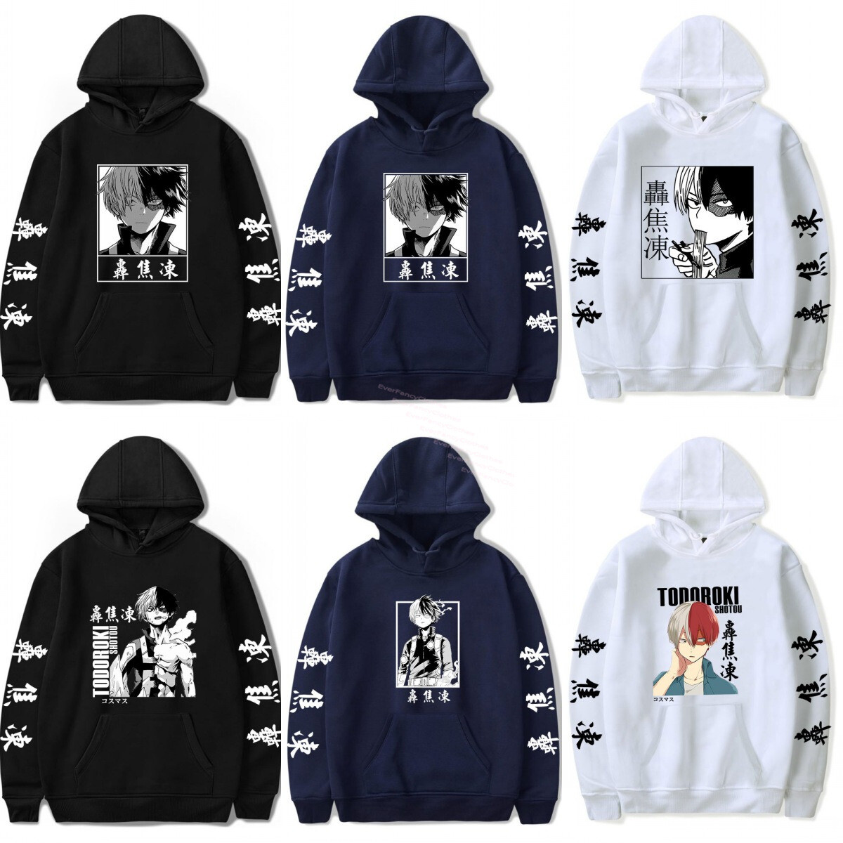 Anime Todoroki Shoto Hoodies My Hero Academia Men Women Casual - Main Image