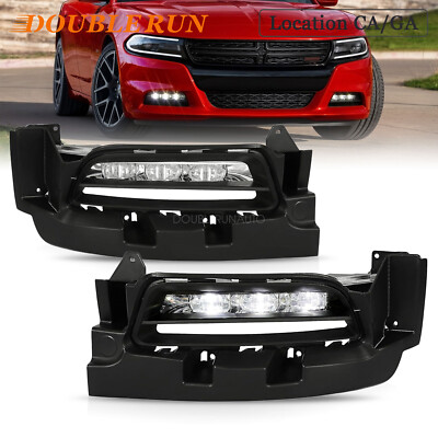 For 2015-2020 Dodge Charger LED Fog Lights Front Bumper Lamps