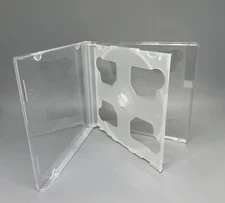 5 NEW 10.4MM DOUBLE (2) CD JEWEL CASES W CLEAR POLY TRAY, PPS-MS-2CDBT-FTC