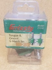 Grizzly C1242 Tongue and Groove V-Match Set, 1/2" Shank