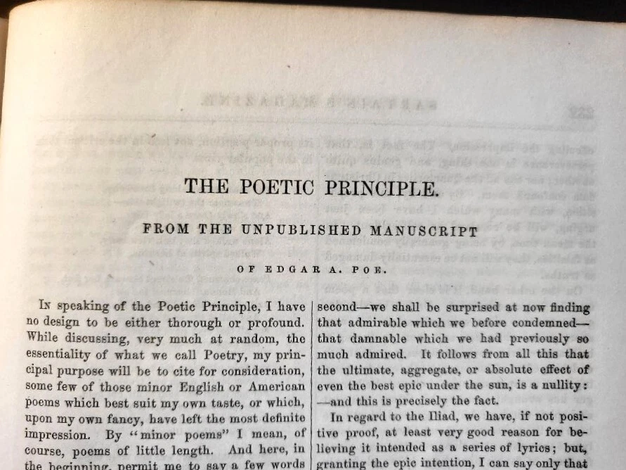 Edgar Allan Poe's POETIC PRINCIPLE Sartain's Magazine Vol VII 1850 + More Foto 2 de 4