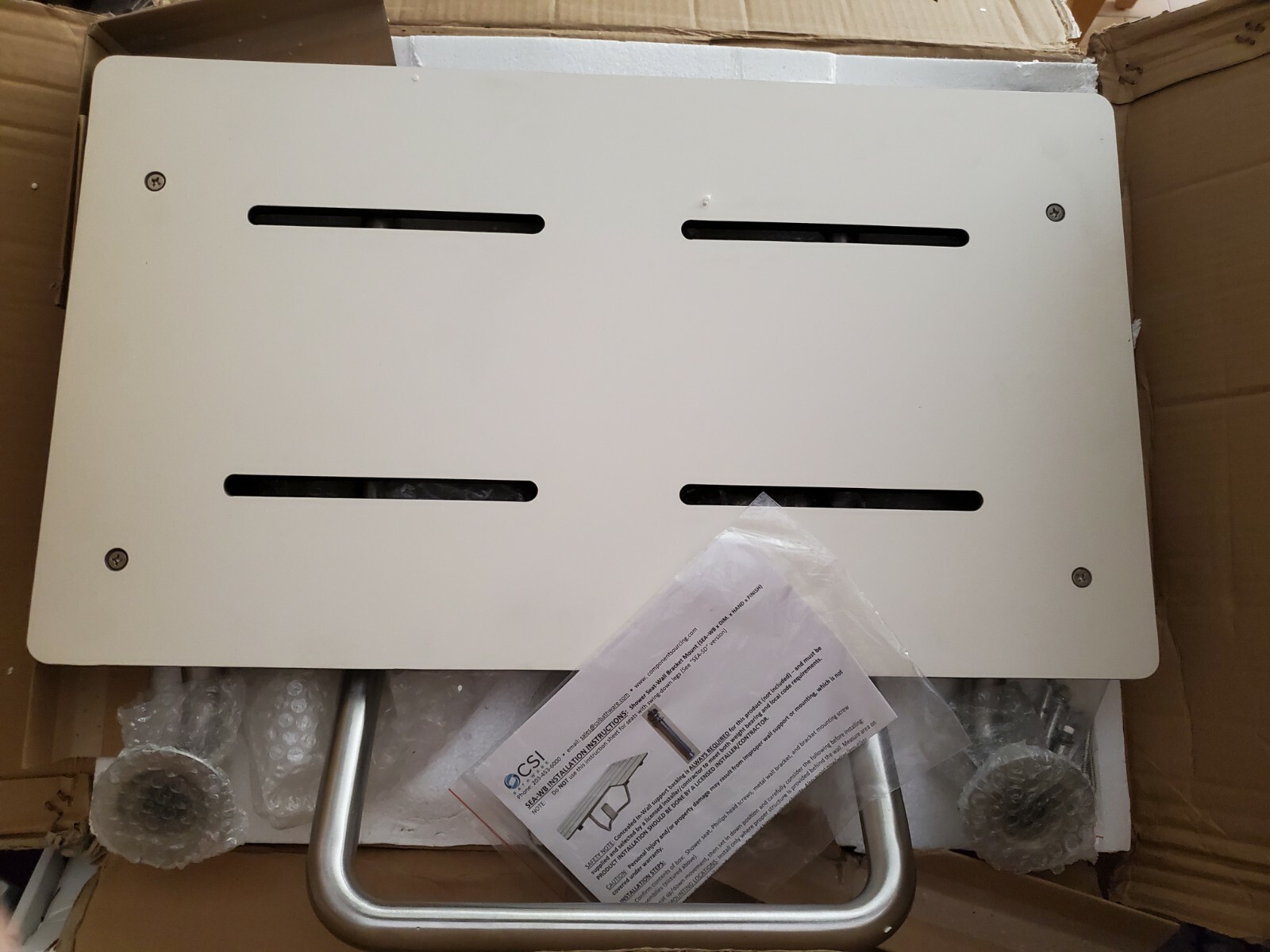 CSI Bathware SEAWB2615 Wall Mount Folding Slatted Shower Seat 0920 eBay