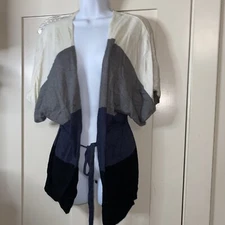 Topin Women Kimono Sleeve Cardigan XS With Tie Closure