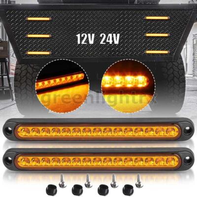 Led Taillights 2X Red 10-LED Truck Trailer Strip Light Bar - 3rd