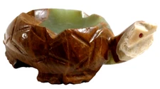 Turtle Ashtray Vintage? Hand carved Alabaster Onyx Marble? Heavy pls. READ