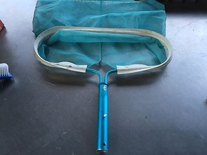 Heavy Duty Pool Skimmer 22" Leaf NET & 18" BRUSH Aluminum Frame & 17.5" BRUSH