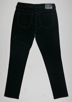 Ralph Lauren Purple Label Pants Black Velvet Crystals Italy RARE