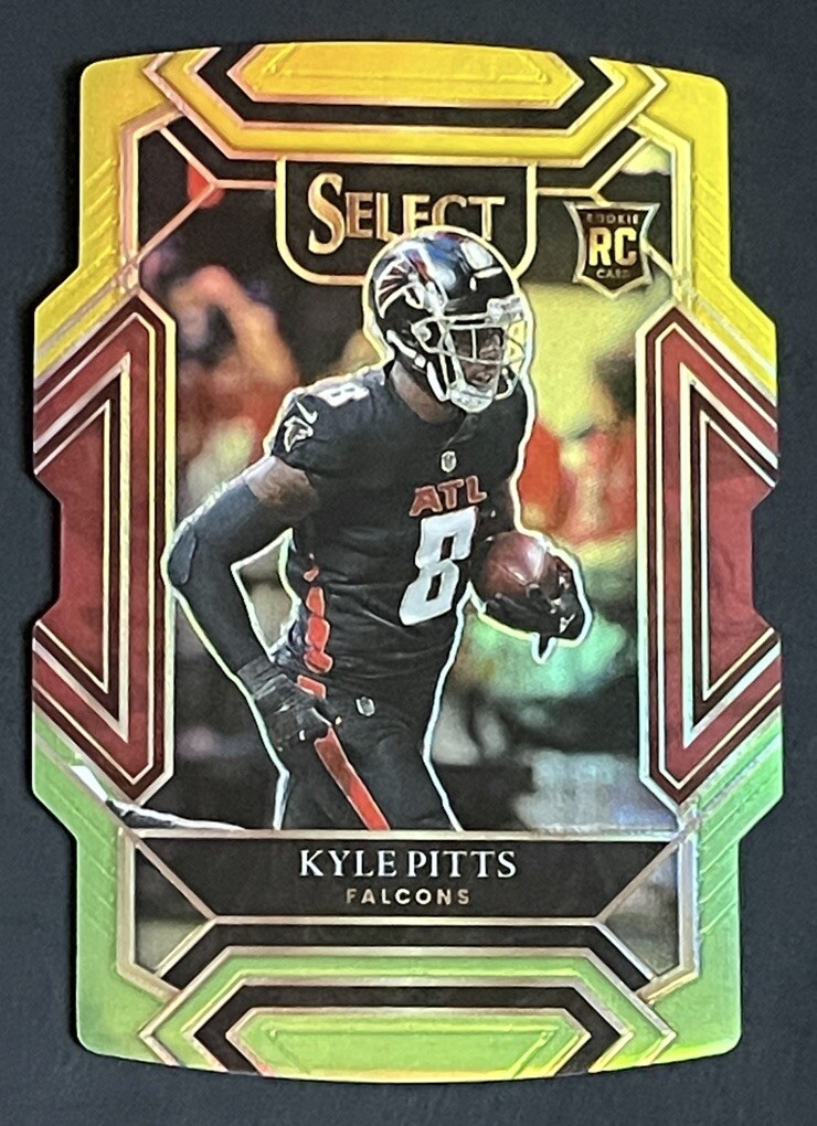 2021 Select Kyle Pitts Rookie Die Cut Yellow & Green Prizm Club Level RC #246
