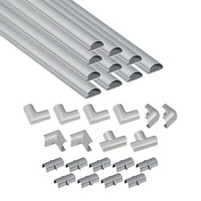 D-Line 157in Cord Cover, Self-Adhesive Wire Assorted Sizes , Colors