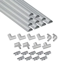 D-Line 157in Cord Cover, Self-Adhesive Wire  Assorted Sizes , Colors