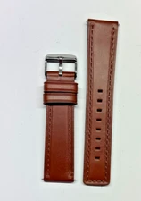 22mm Brown Genuine Leather Watch Band - USA