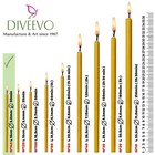 Produktbild von 100 Stück Diveevo Bienenwachskerzen (16,5 Cm) – Orthodoxe Altarkerzen, Honigfarben & Rauchfrei