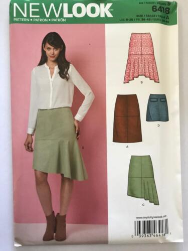 New Look Sewing Pattern 6418 Ladies Misses Skirts Size 8-20 Uncut Four Variation - Picture 2 of 3