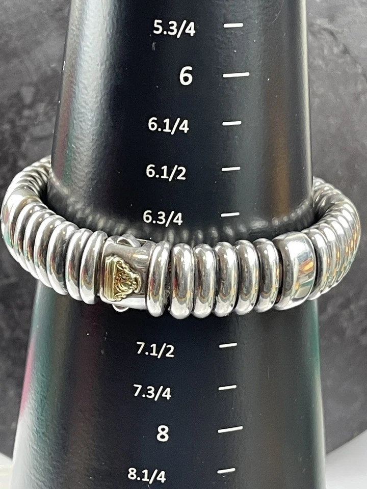 Lagos Caviar Fluted Bracelet 925 18k Heavy. Larger Wrist - Image 3 of 4