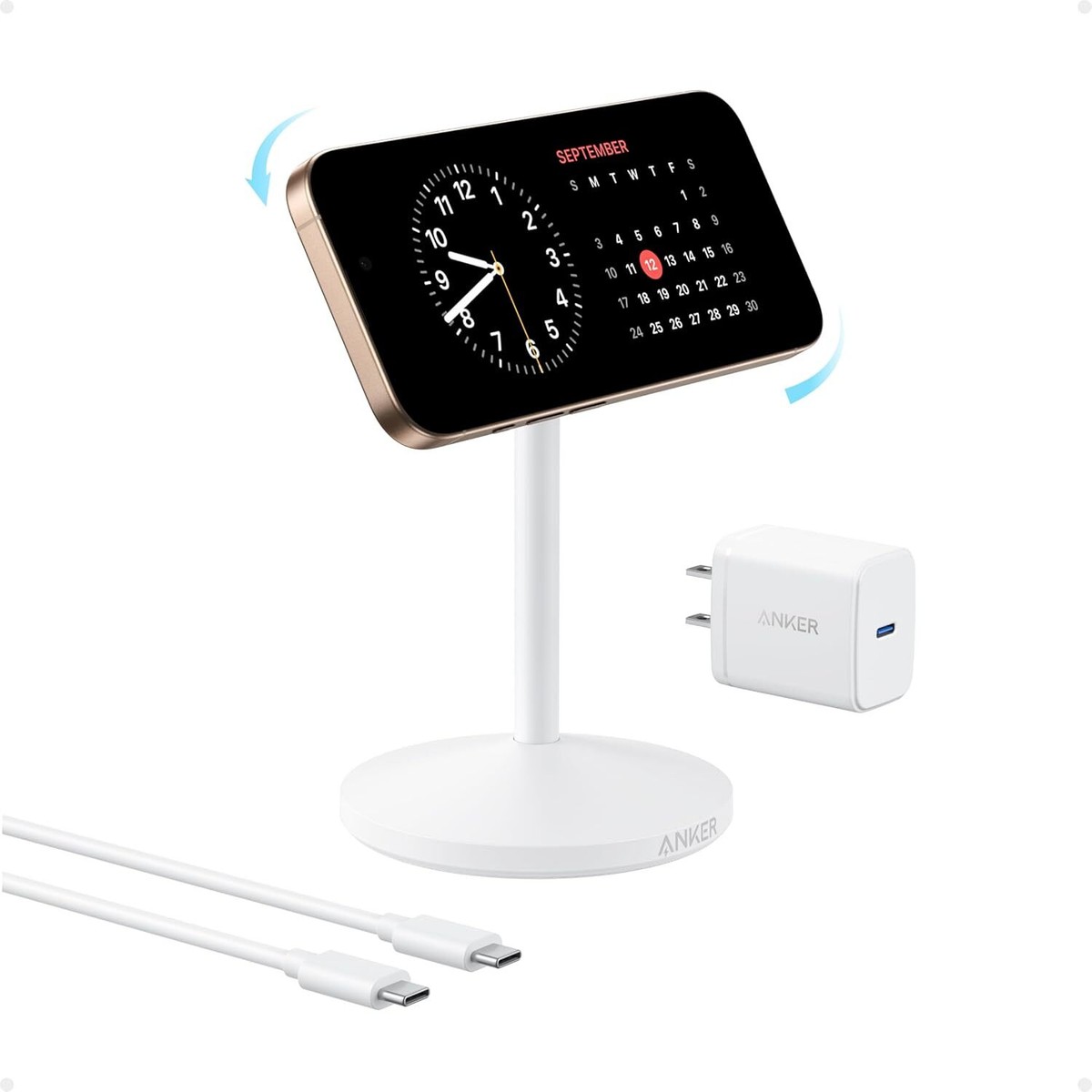 Anker MagGo iPhone 16 Wireless Charger Stand MagSafe 15W Magnetic