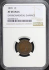 1870 Indian Head Cent NGC XF Details Environmental Damage