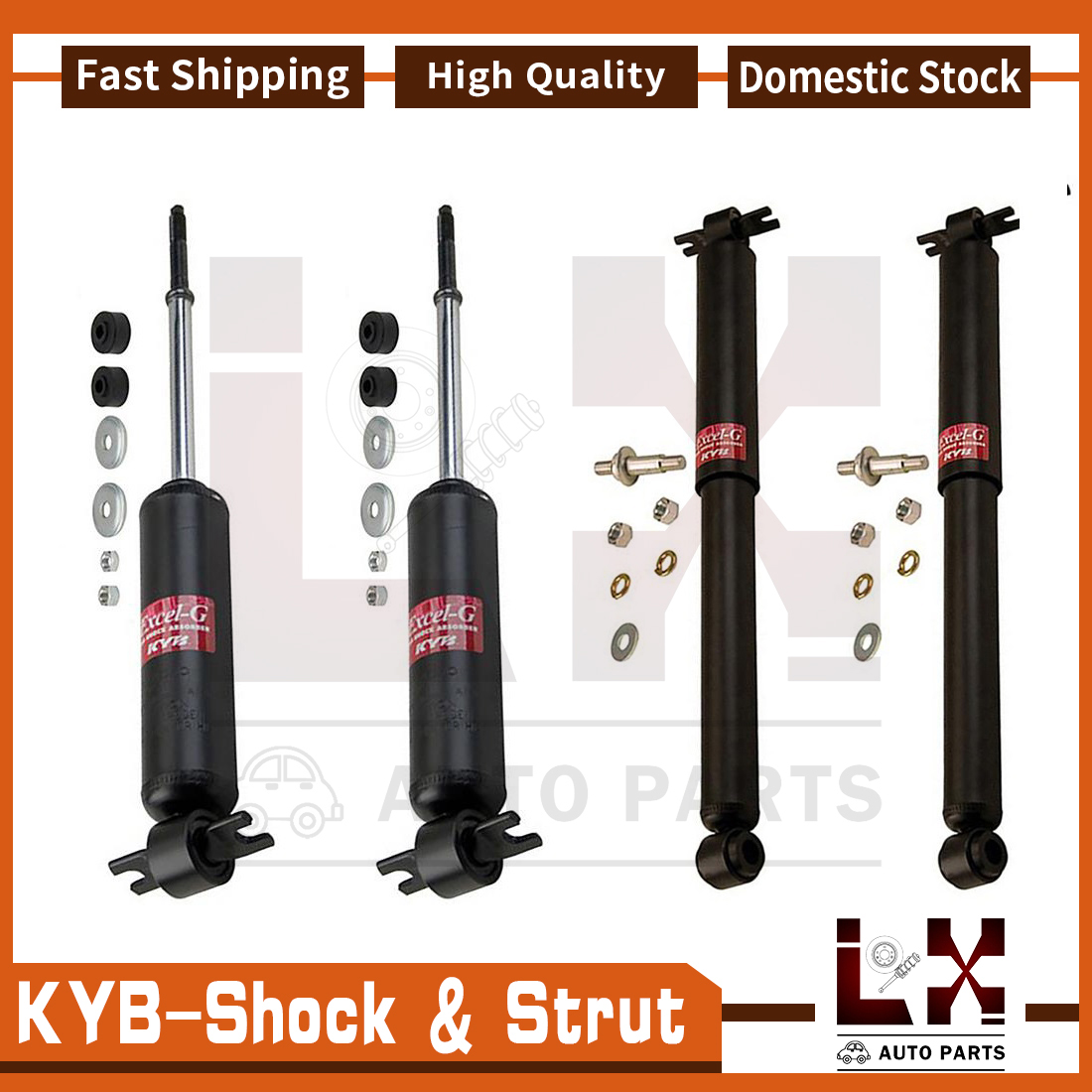 CHEVROLET BELAIR & IMPALA 1958-1964 KYB 4PCS SHOCKS For Struts 343127 ...
