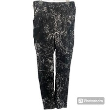 Michael Michael Kors Harem Dress Pants 8 Black Gray Splatter Pattern