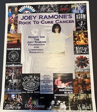 Joey Ramone 2009 Benefit Poster 14” x 17 1/2 “ Very Rare
