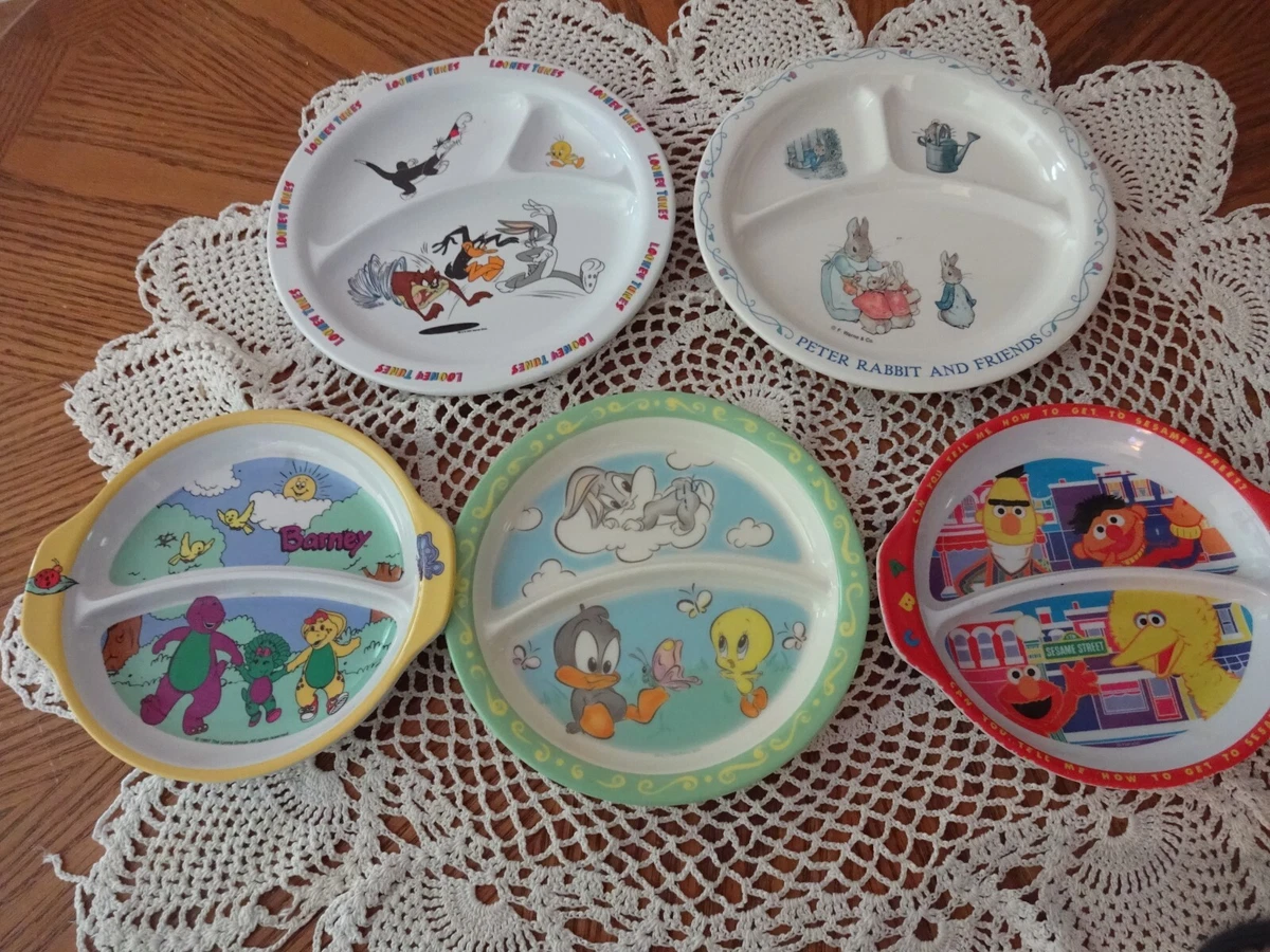 Melamine Wendy Divided Plastic Childs Plate Chicken Farm 