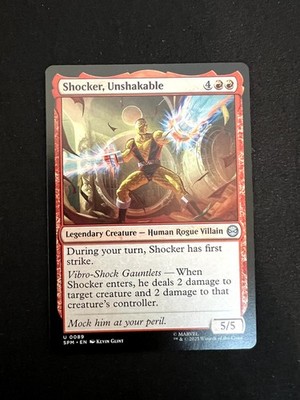 Shocker, Unshakable 89 UC Marvel's Spider-Man Magic: The Gathering NM/M