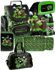 MINECRAFT Schulranzen Set 6in1 Ranzen Federmäppchen Turnbeutel PIXEL GAME