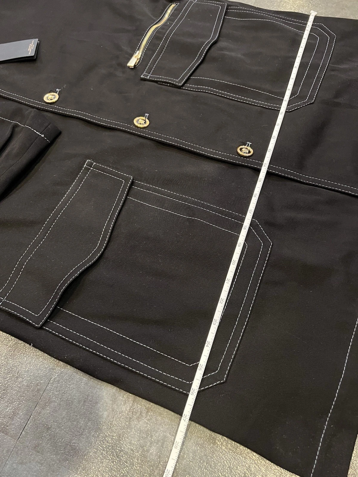 VERSACE ABBIGLIAMENTO Gabardine Single breasted Coat In Black Men Sz 54 $2825 image 19