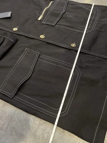 VERSACE ABBIGLIAMENTO Gabardine Single breasted Coat In Black Men Sz 54 $2825 image 19