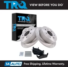 TRQ Rear Brake Pad & Rotor Kit Brake Rotor For 2004 Ford F-150