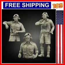 1/35 Scale Resin Figure Model Kit GK  British RAC Early Tank Crew N.Africa GK...