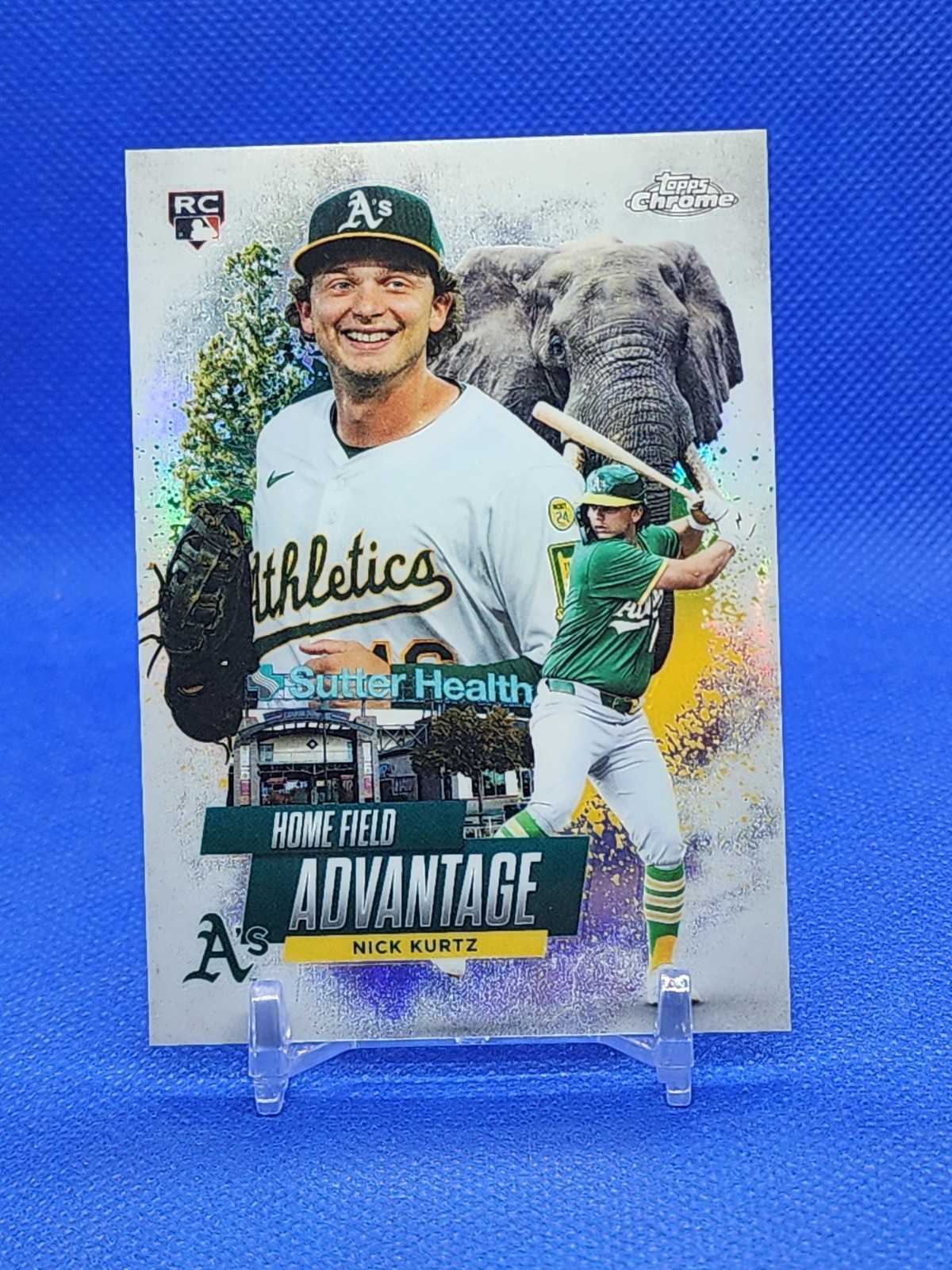 2025 Topps Chrome Update Nick Kurtz Home Field Advantage RC SSP #HA-49 Athletics
