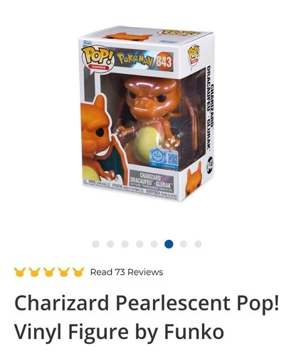 POKEMON CENTER - Charizard Pearlescent Funko Pop Vinyl Figure #843 Special Edi