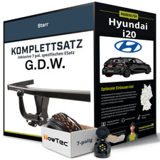 Für HYUNDAI i20 Typ BC3,BI3 Anhängerkupplung starr +eSatz 7pol 08.2020-jetzt NEU