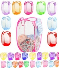 Laundry Bag Pop Up Washing Foldable Basket Bag Mesh Hamper Storage UK