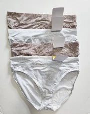 4 Warner's No Pinching No Problems Hi Cut Brief Multi 5138J Sz 6/M - NWT