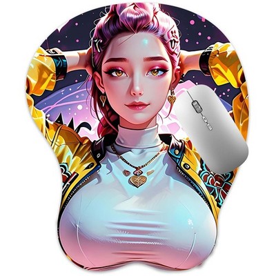 3D Mousepad Oppai Mouse pad with Wrist Rest Pain Relief Anime Manga pad Rumi