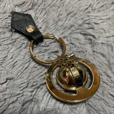 Vivienne Westwood Keyring DEBBIE 3D ORB Bag Charm Black Gold Used