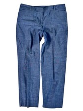 Talbots Blue Flat Front High-Rise Perfect Crop Pants Women's Size 10