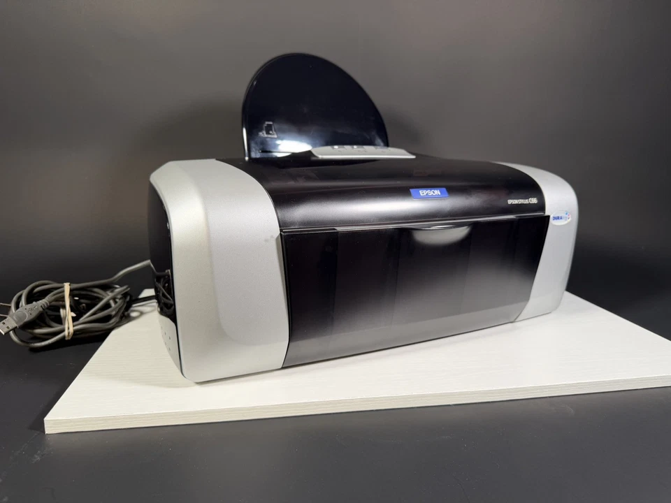 Epson Stylus C66 B241B Color Printer 5760 x 1440 17 ppm - Photo Paper & Manuals - Image 3 of 4