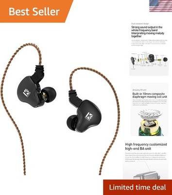 KBEAR KS2  Wired Earbuds - Comfortable Fit, Stunning Sound Isolation