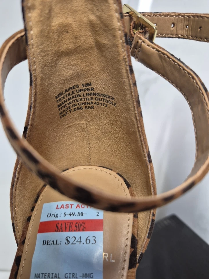 Zapatos de tacón alto con correa al tobillo y estampado de leopardo Blaire 5 Material para niña 10 M Foto 2 de 4