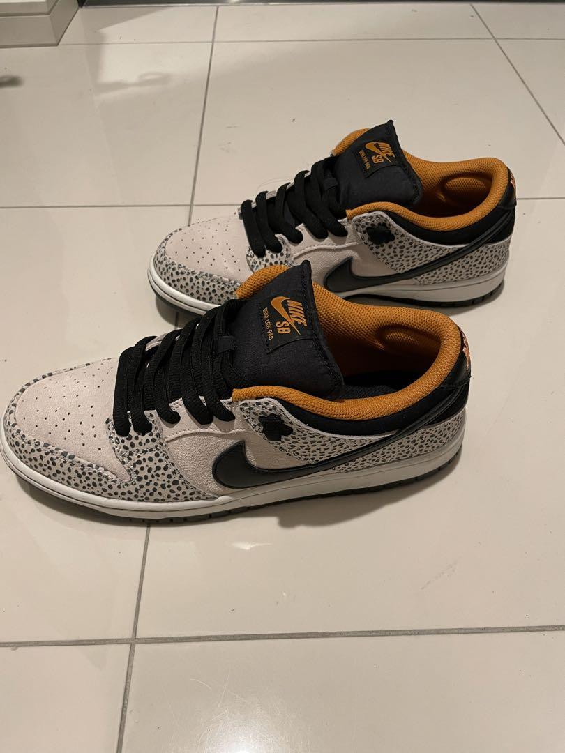 Nike SB Dunk Low Pro Electric Safari Phantom/Black Size 9 US Sneakers