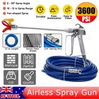 3600 PSI Airless Spray Gun Paint Sprayer Painting W/ Tip Guard Fits Titan Wagner