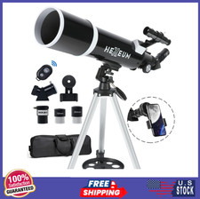 80mm 600mm Telescope for Adults Beginners AZ Mount Phone Adapter, Carrying Bag