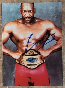 BOOKER T signed 5 X 7 photo WCW WWE WWF NXT pro wrestling autograph Harlem Heat