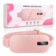 Electric Heating Menstrual Vibration Pad Belt For Period Pain Relief Cramps US