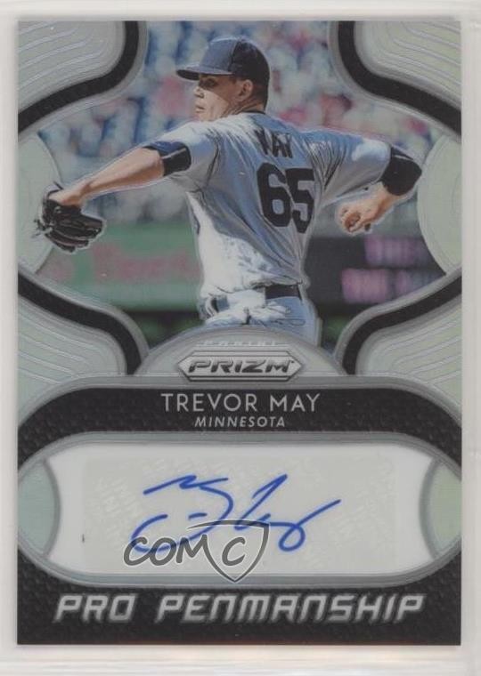 2019 Panini Prizm Pro Penmanship Trevor May #PP-TM Auto 2id