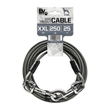 BV Dog Tie Out Cable 25 Feet - Heavy Duty Dog Lead Up to 250 Pounds - Reflective