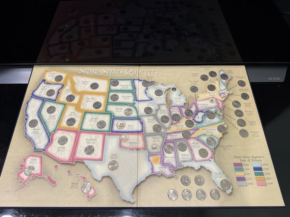 STATE SERIES QUARTERS 1999 - 2008 COLLECTOR’S MAP  - Image 2 of 2
